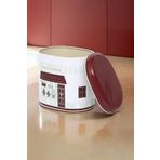 Evle EF004-F7 Patisserie Home Desenli Oval Metal Saklama Kabı