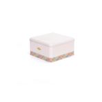EVLE Ef026-58 Morocco Pink Desenli Kare Metal Saklama Kabı 16x16 Cm