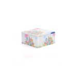 EVLE Ef029-30 Flower Tulip Desenli Kare Metal Saklama Kabı 24x24 Cm