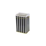 EVLE Ef043-l8 Line Black(Dİ?KEY) Desenli Dikdörtgen Metal Saklama Kabı 8x10 Cm