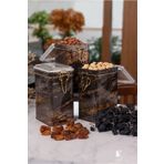 EVLE Efb21h8 Dikdörtgen Kilitli Saklama Kabı 75x100x150 3 Lü Set, Rock And Gold