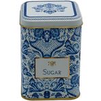 Evle ER008-Y3 Azulejos Sugar Desenli Kare Metal Saklama Kabı