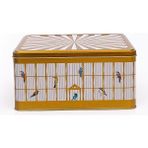 Evle ER029-T7 Bird Cage Desenli Kare Metal Saklama Kabı