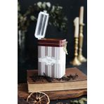 Evle ER043-6A Elegance Tea Desenli Dikdörtgen Metal Saklama Kabı