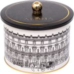 Evle ER146-3F City Aloha Desenli Yuvarlak Metal Saklama Kabı