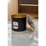 Evle ER146-V2 Trellis Desenli Yuvarlak Metal Saklama Kabı
