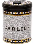 Evle ER188-3C Mosaic Garlics Desenli Yuvarlak Metal Saklama Kabı