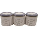 Evle ERB07U6 Oval Metal Saklama Kabı Seti