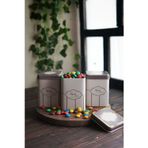 EVLE Erb24u6 Kare Metal Saklama Kabı 75x75 3 Lü Set, Retro