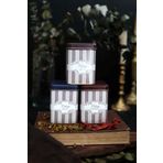 EVLE Erb24v5 Kare Metal Saklama Kabı 75x75 3 Lü Set, Elegance