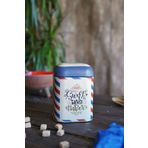 EVLE Kare Metal Saklama Kabı, 10.8 x 10.8 x 11.8 cm, 1.3 lt, Post Sweet Things