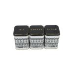 EVLE Kare Metal Saklama Kabı 8.7 cm x 8.7 cm X 12.5 cm, 3 Lü Set, City
