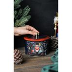 Evle Metal Çok Amaçlı Dokulu Saklama Kabı, Dekoratif Saklama Kutusu 14 Cm, Tales Nutcracker Er141-V1