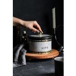 EVLE Metal Çok Amaçlı Dokulu Saklama Kabı, Dekoratif Saklama Kutusu 14x10 Cm, 1.3 Litre, Mosaic Er141-9d