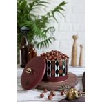 EVLE Metal Çok Amaçlı Saklama Kabı, Dekoratif Saklama Kutusu 14 X 10 Cm, 1.3 Litre, Circus Er141-t8