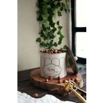 EVLE Retro Desenli Yuvarlak Metal Saklama Kabı, Erzak Saklama Kabı 14 X 12.5 Cm, 1.7 Lt, Er142-u6