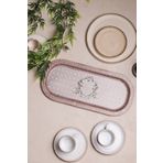 Evle Rosy 16x35 cm Desenli Oval Tepsi