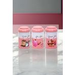 Evle Silindir Saklama Kabı 105 3 Lü Set, Sprinkles Set,