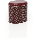Evle Trellis Old Desenli Bordo Oval Saklama Kabı 108X150X130 mm 1,7 Lt EF004-E1