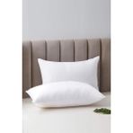 Evlen Home Collection Elyaf Dolgulu 2 Adet Silikon Yastık 50X70 cm Pamuk Otel Yastık Beyaz Yumuşak - 50 x 70 cm