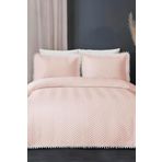 Evlen Home Collection Kapitone Ponponlu Pudra Tek Kişilik Yatak Örtüsü