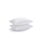 Evlen Home Collection Pamuk Silikon Yastık 2 Adet Beyaz 50x70 Düz Sade Elyaf Otel Yıkanabilir Antibakteriyal Yumuşak