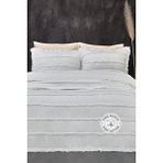 Evlen Home Collection Pamuklu Echos Yatak Örtüsü Takımı Günlük Çift (Taraflı) Kişilik 3 Parça Dolgulu El Işi - Beyaz - 240 x 250 cm