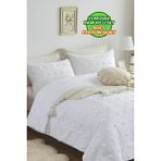 Evlen Home Collection Pamuklu Emmy Yatak Örtüsü Seti Günlük Çift ( Taraflı ) Kişilik Boho 3 Parça Dolgulu Tufting - Beyaz - 240 x 250 cm