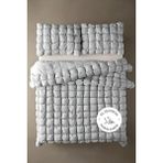 Evlen Home Collection Puff Yatak Örtüsü Seti Çift Kişilik El Işi Günlük Sade Pamuklu Dolgulu Yorgan Uyku Takımı 3 Parça - Açık Gri - 240 x 250 cm