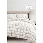 Evlen Home Collection Puff Yatak Örtüsü Seti Tek Kişilik El Işi Pamuklu Yorgan Uyku Takımı 2 Parça - Beyaz - 180 x 240 cm