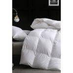 Evlen Home Collection Silikon Yorgan Çift Kişilik 195X215 cm Beyaz Düz Sade Yumuşak Dolgulu Microfiber Kışlık Yorgan - 195 x 215 cm