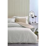 Evlen Home Collection Spectra %100 Pamuk Özel Dokuma Çift Kişilik Nevresim Takımı Biyeli Çarşaflı Çizgili Sade - Bej - 200 x 220 cm