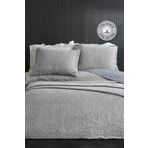 Evlen Home Collection%100 Pamuk Çift Kişilik Özel Taş Yıkama Yatak Örtüsü Lüks Yumuşak Dayanıklı Modern Rabio Gri
