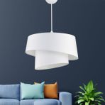 EVLight Baret 2 Katlı PVC Beyaz Sarkıt Avize