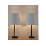 EVLight Black 2'li Abajur Metal Masa Lambası Antrasit