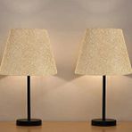 EVLight Black 2'li Metal Masa Lambası Kum Beji Abajur