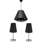 Evlight Black Avize Ve Abajur Seti (siyah)