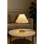 EvLight Çiçek Kumaş Başlıklı Gold Metal Abajur