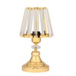 Evlight Kristal Gövdeli Abajur, Taşlı, Gold