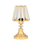 EvLight Kristal Taşlı Gold Abajur