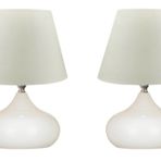 Evlight Lapis İkili Set, Krem Şapka, Tekli Metal Abajur