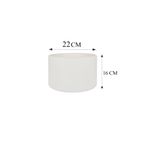 EvLight Silindir PVC Beyaz 22'lik Abajur Masa Lambası Şapkası