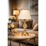 EvLight Verona Kristal Gold Camlı Abajur
