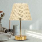 Evlight Yesna Hazeran Abajur, Krem, Gold Metal Ayaklı