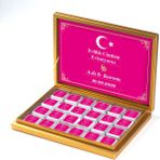 Evlilik Cüzdanı Nikah 72 Adet Madlen Çikolata Gold Kutu