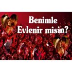 Evlilik Teklifi Pankart, Benimle Evlenir Misin Branda Afiş 150X75 Cm