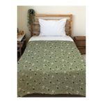 Evmila Arı Desenli Soft Baskılı Tek Kişilik 150x200 Cm Battaniye - Yeşil