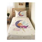 Evmila Ay Desenli Tek Kişilik Ve Çocuk Tek Kişilik Pike Takımı 160x230 Beyaz