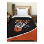 Evmila Basketbol Desenli Soft Baskılı Siyah 150x200 cm Tek Kişilik Battaniye