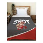 Evmila Basketbolcu Teddy Desenli Soft Baskılı Gri 150x200 cm Tek Kişilik Battaniye